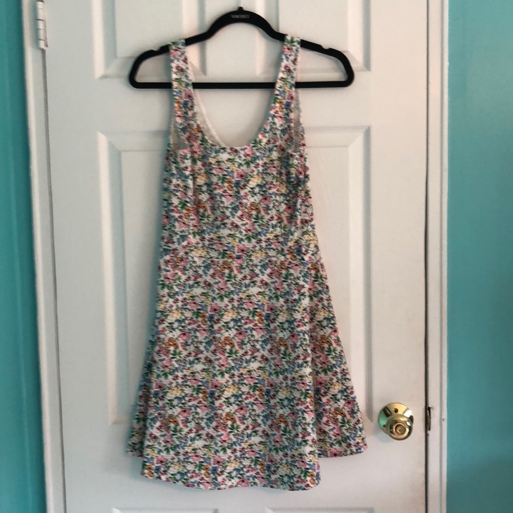 H&M White Floral Tank Top Dress Size 10